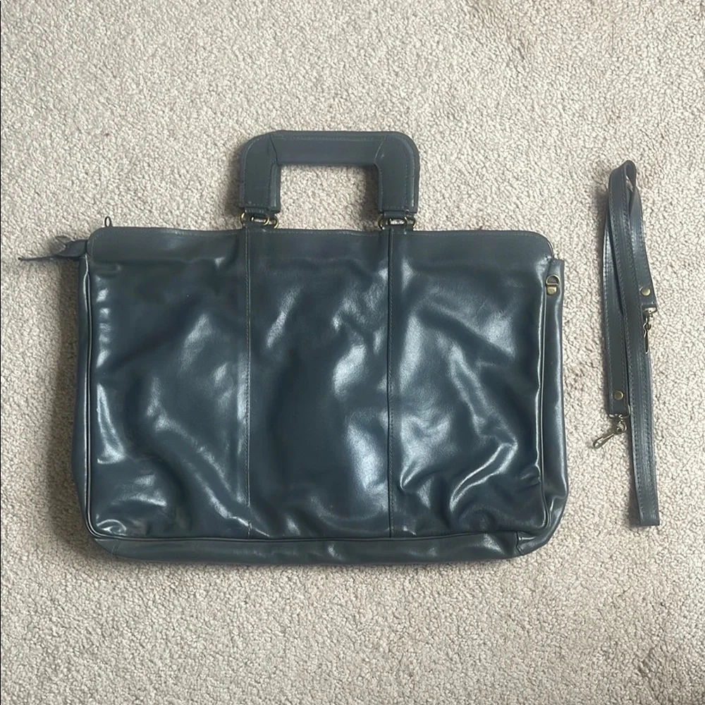 Gray Professional Briefcase with Sleek Design